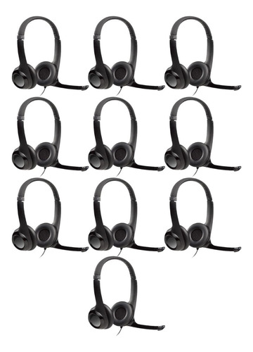 Pack X 10 Auriculares Logitech H390 Microfono Usb 1,9m