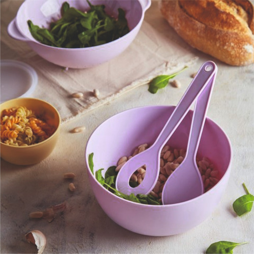Imagen 4 de 5 de Set Cucharas Para Ensalada Color Pastel Glam Bipo