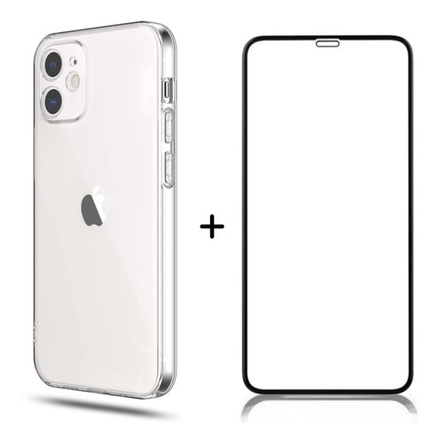 Capa Capinha Clear + Película Compatível iPhone 6 7/8 Plus X Cor Transparente iPhone 12 Normal