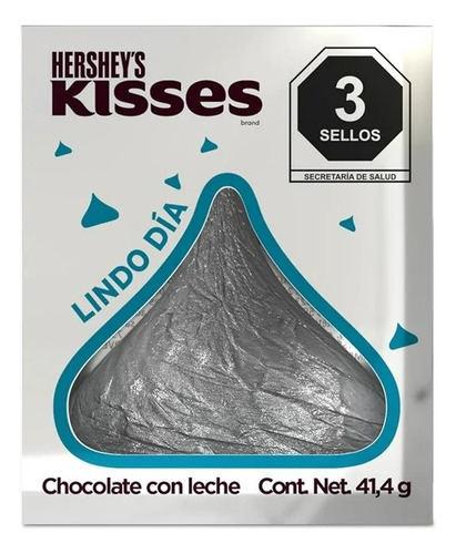 6 Pzas Chocolate Con Leche Hershey's Kisses 41.4 G