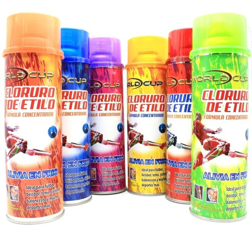 6 Piezas Cloruro De Etilo Golpes Deportes Alivio Frio 500ml