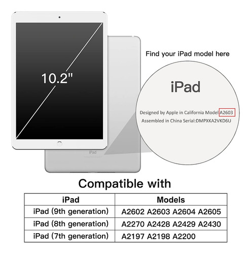 Funda Jetech Para iPad 10.2 Pulgadas (modelo 2021/2020/20...