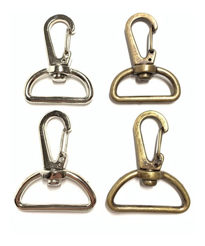 Imagen 5 de 7 de Mosquetón Anzuelo Chico. Llaveros, Carteras. Pack X 10 Unid