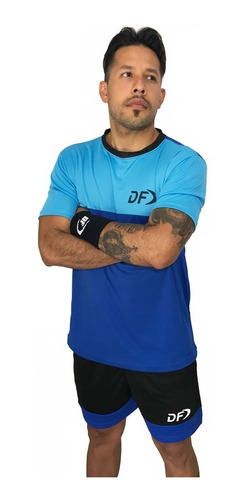 Imagen 2 de 4 de Remera Con Recorte + Short Conjunto Deportivo Padel Tenis