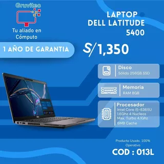 Laptop Dell Latitude 5400 Core I5-8365u 8gb Ram Ssd 256gb