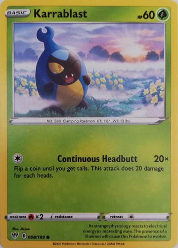 Pokémon Tcg Karrablast 008/189