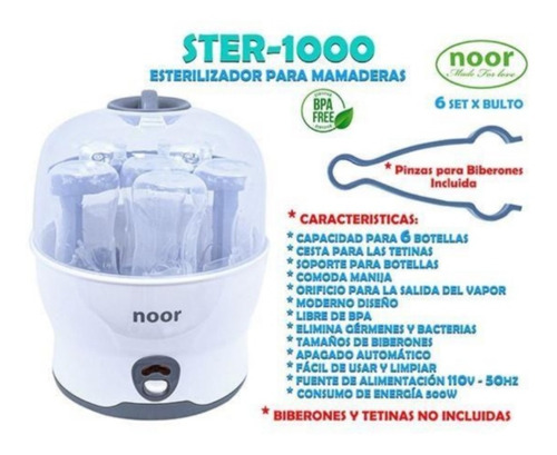 Esterilizador Electrico De Biberones Noor