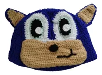 Comprar Gorros  Al Crochet De Personajes, Sonic, Talle Unico