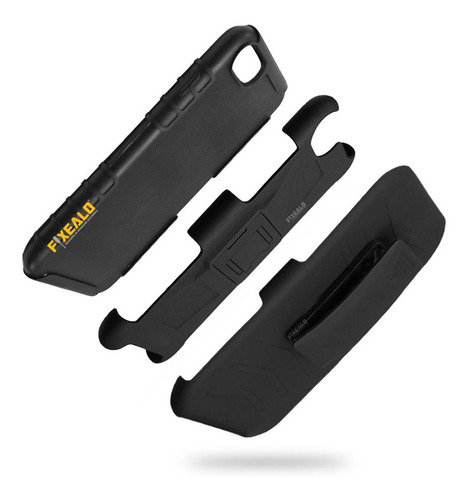 Funda Compatible Con Iphone Uso Rudo Clip Protector Extra Negro Iphone 12 Pro Max