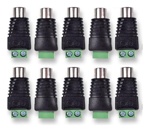 Besmelody 10-pack Rca Hembra Plug A Av Terminal De Tornillo.