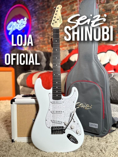 Guitarra Seizi Vintage Shinobi Sss  White Purple Heart