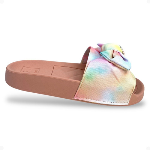 Imagem 2 de 4 de Chinelo Com Laço Slide Infantil Molekinha