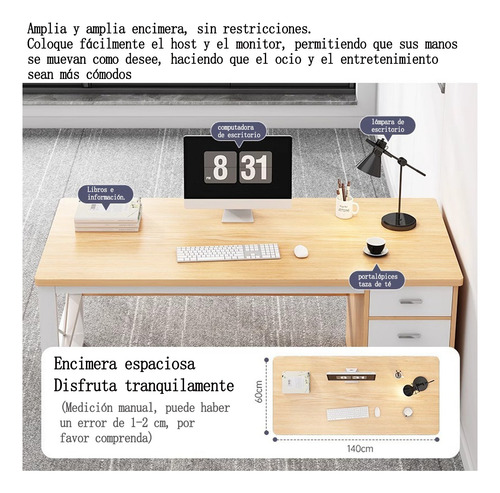 Madera Moderna Escritorio Homeoffice Estudiantil Profesiona