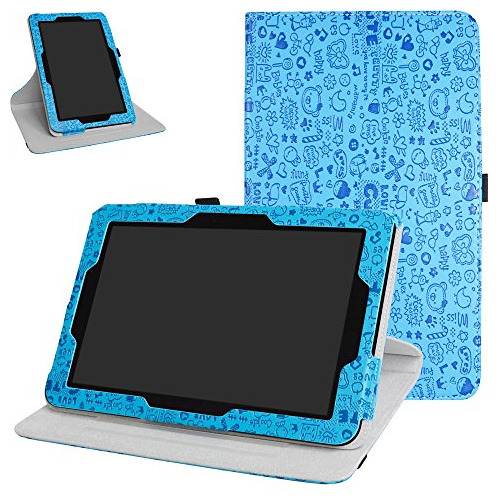 Funda Rotatoria Para Verizon Ellipsis 10 Tablet Azul