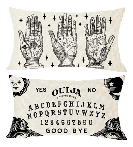 Pandicorn Ouija Board Fundas De Almohada 18x18 Juego De 2, A