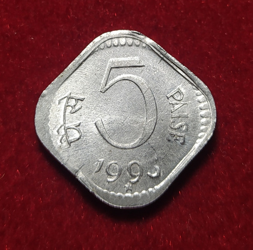 Moneda 5 Paise India 1993