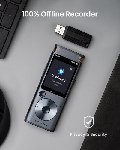 Gravador De Voz Iflytek Com Reprodução E Transcrição 32gb