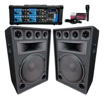 Comprar Combo 2 Bafles 15 PuLG+consola Potenciada Usb\u002Fbluetooth\u002F1mic