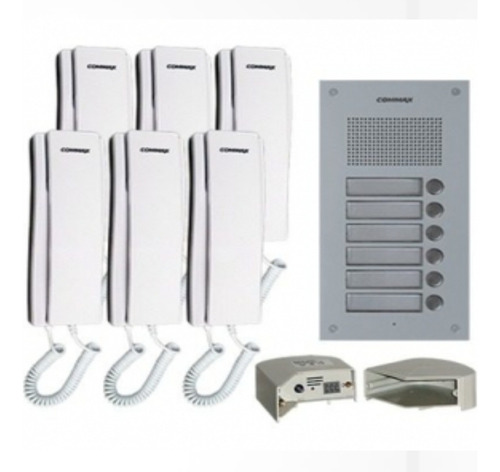 Kit Citofofonos 6 Para Condominio Y Edificios Commax 