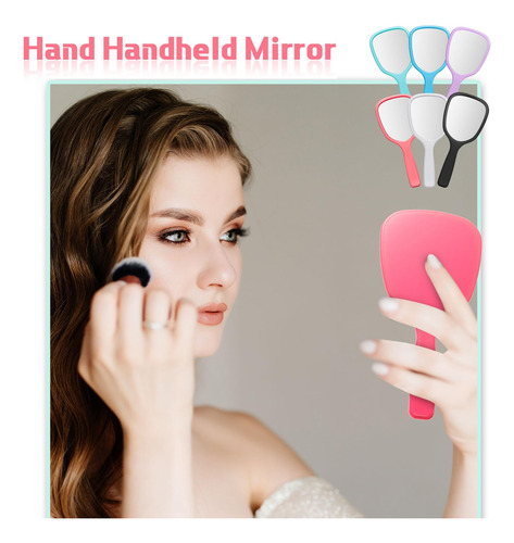 Espejo De Mano Compacto Cosmético De Maquillaje En 6 Colores