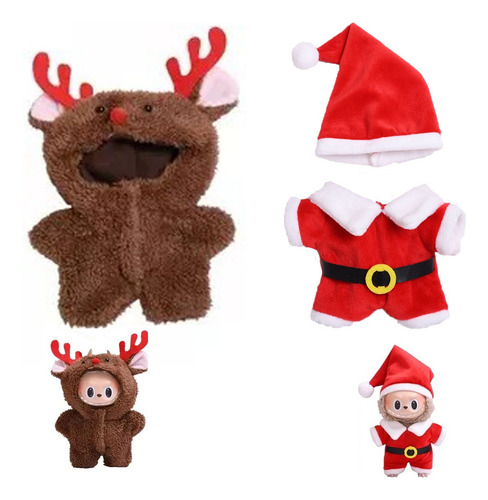 Ct, 2 Peças, Chaveiro Christmas Labubu, Mochila Para Bonecas