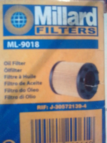 Filtro Aceité Ml_9018 Millard,chevrolet Astra