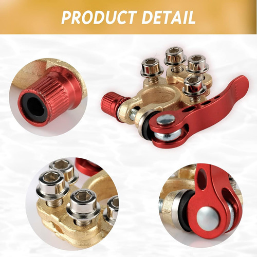 Singaro Conector Terminal Bateria Coche, 4 Vias Positivo ...