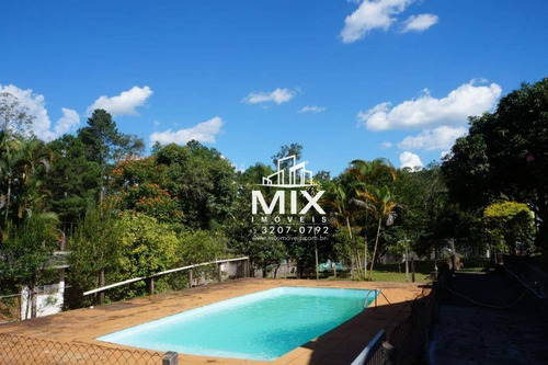 Imagem 9 de 20 de Belíssima Chácara Em Arujá, Sp Com Lago, Piscina, Mina, Poço E Mais - Ch0007