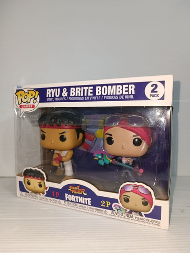 Funko Pop 2 Pack Ryu & Brite Bomber (Usado)