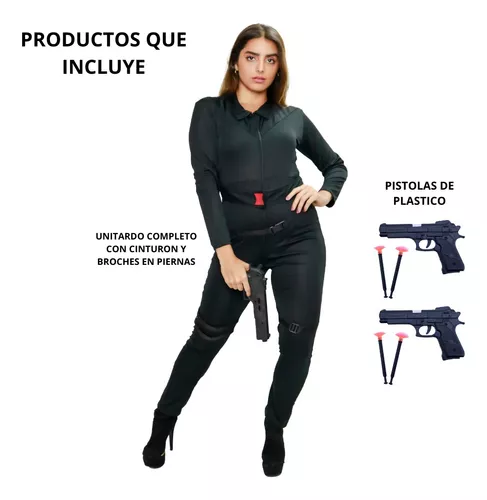 Disfraz Black Widow Con Pistolas Dama