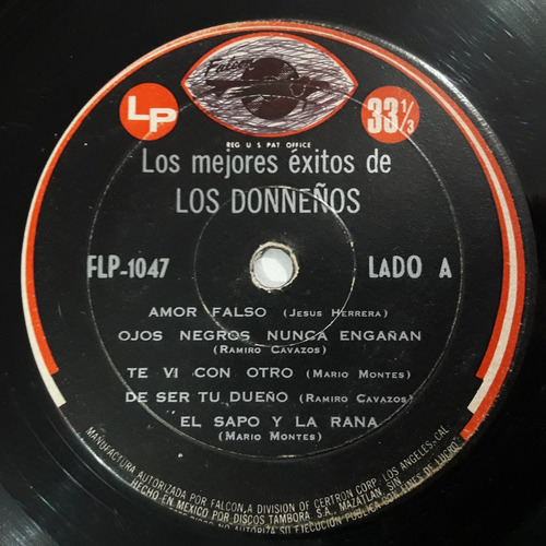 Los Mejores Éxitos De Los Donneños / Lp