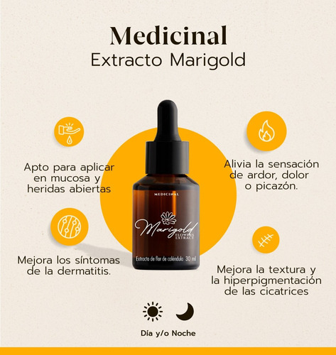 Extracto Puro Caléndula Oleo Natural Cicatrizante 30 Ml