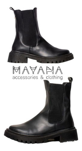 Botas Botin De Plataforma Chelsea Para Mujer Resorte Casual