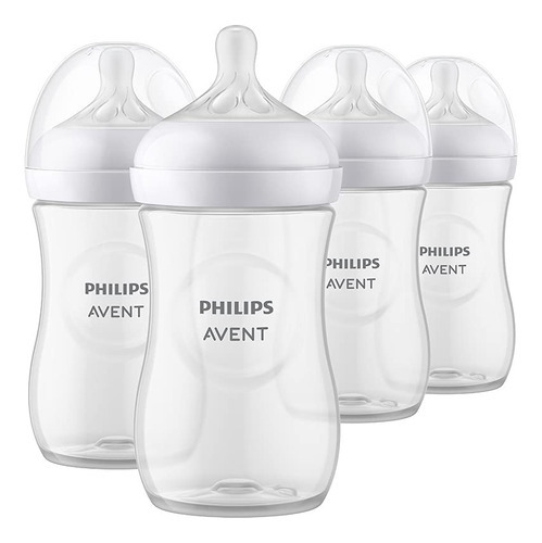 Philips Avent Natural 9oz 4 Biberones Color Transparente