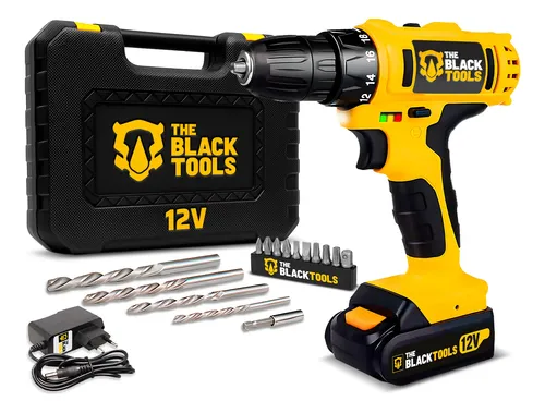 Parafusadeira Furadeira 12v + Kit Jogo Ferramentas 169 Peças