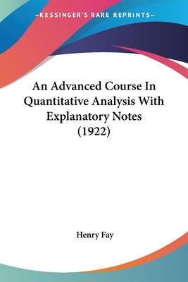 Libro An Advanced Course In Quantitative Analysis With Ex...