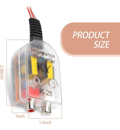 Convertidor De Subwoofer De Coche Con Adaptador Rca