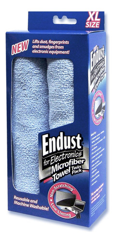 Endust End11421 Toallitas Secas De Microfibra, Paquete De 2