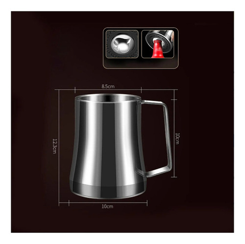 Taza De Cerveza De Acero Inoxidable, Taza Para 400ml