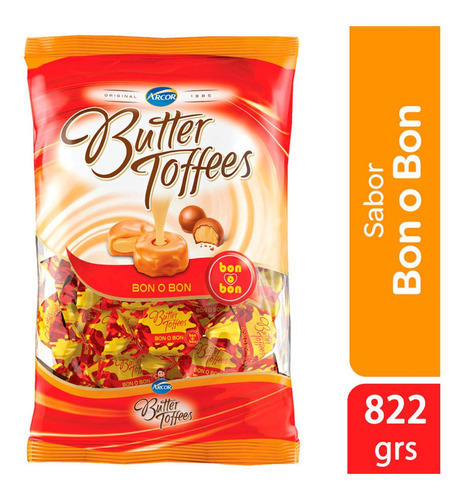 Butter Toffees Caramelos Rellenos Bon O Bon X 822 Grs
