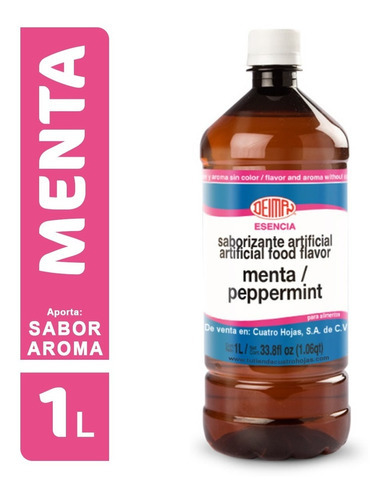 Esencia De Menta 1lt Deiman, Sabor Y Aroma