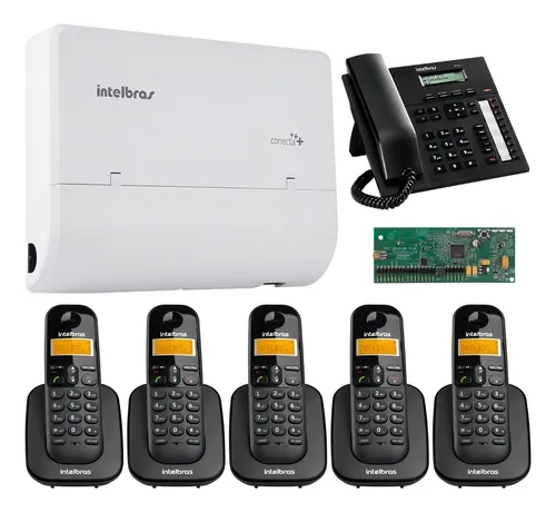 Kit Pabx 2 X 4 X5 Telefonía Fija Comercios Pequeñas Empresas