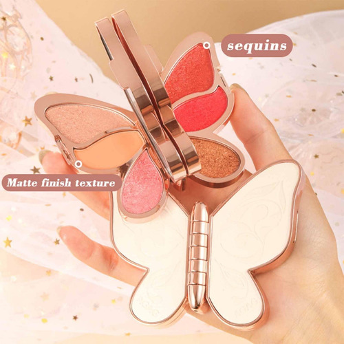 Paleta De Sombras De Ojos 6 Colores Mariposa Maquillaje De