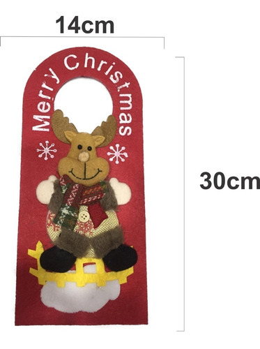 Imagen 1 de 3 de Decoración Adorno Navidad Para Chapa Puerta