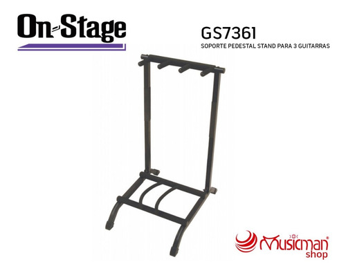Soporte Pedestal Stand De 3 Servicios 3 Guitarras