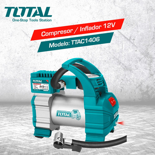 Imagen 3 de 7 de Compresor Inflador 12v Total