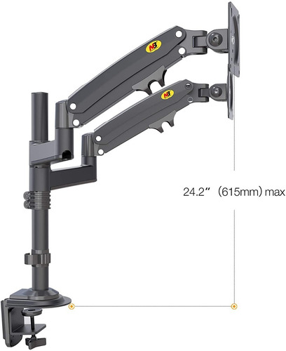 Imagen 9 de 10 de Soporte Para Escritorio Doble Portatil Y Monitor Northbayou