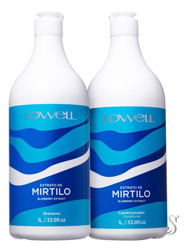 Kit Lowell Mirtilo Shampoo + Condicionador 2x1 L Original