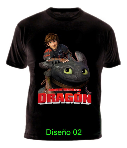 Remera Como Entrenar A Tu Dragón 100% Algodón