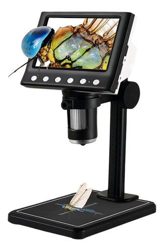 Microscópio Digital Eletrônico Lente Acromática Com Tela Lcd